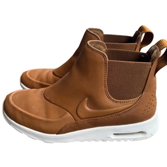 Nike Air Max Women's Size 6 Thea Slip-On Sneakers Tan Leather & MeshCasual Style - Picture 4 of 9